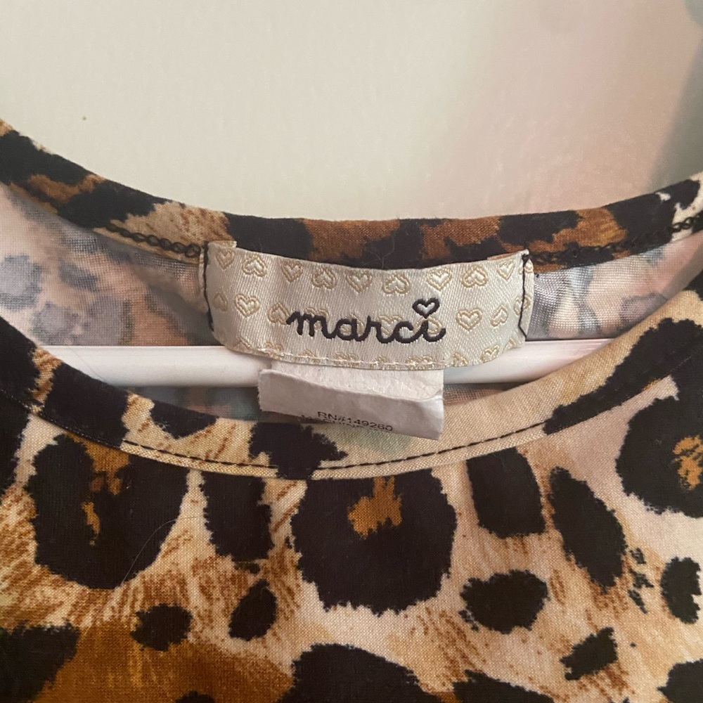 Leopard crop with tie - Picture 2 of 4